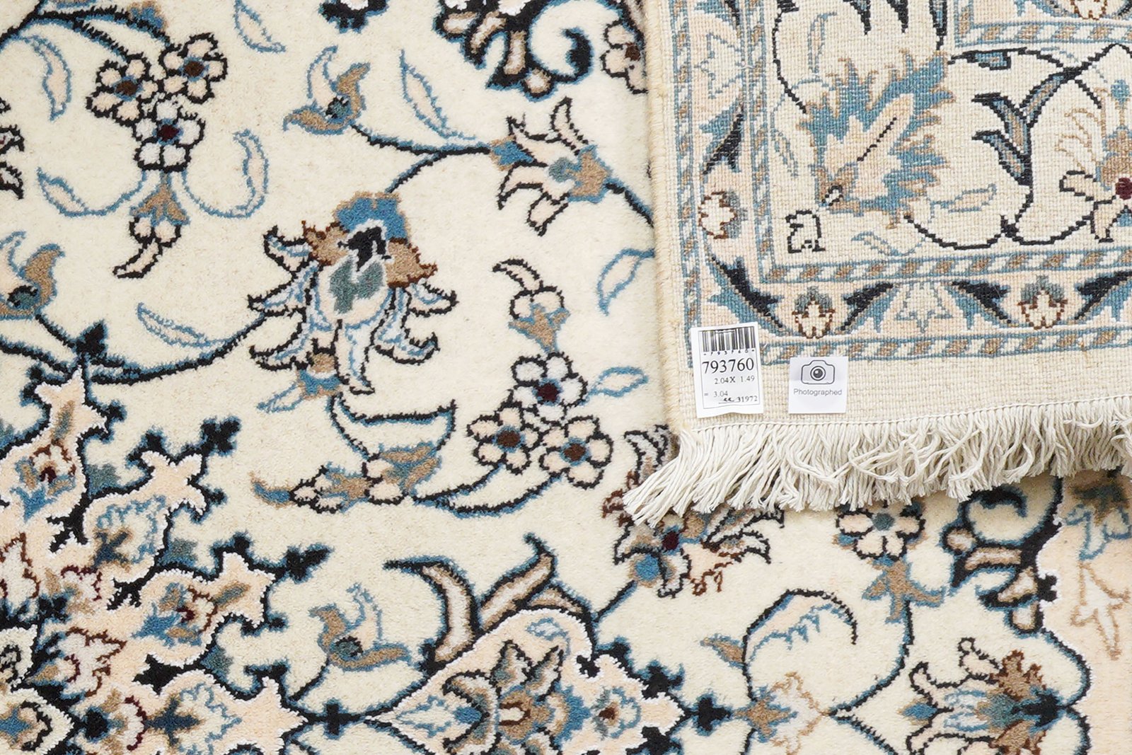 Nain 12La — Hand-knotted, 149x204 cm, Beige, 100% Virgin Wool | View 6