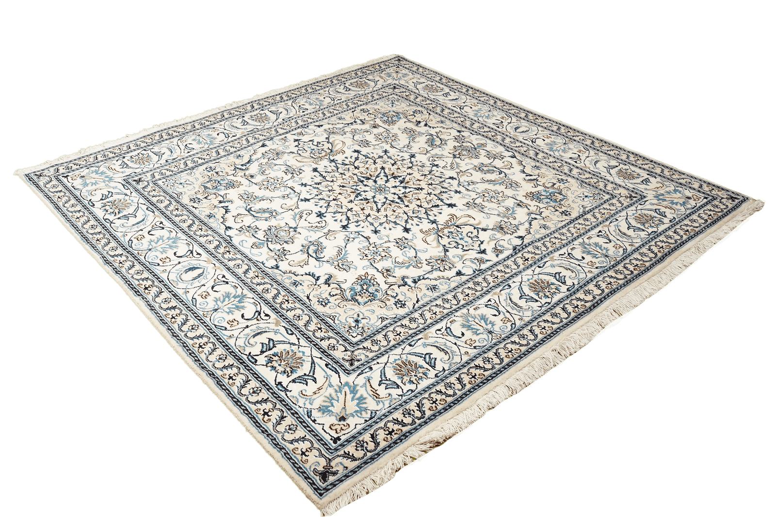 Nain 12La — Hand-knotted, 197x196 cm, Beige, 100% Virgin Wool | View 4