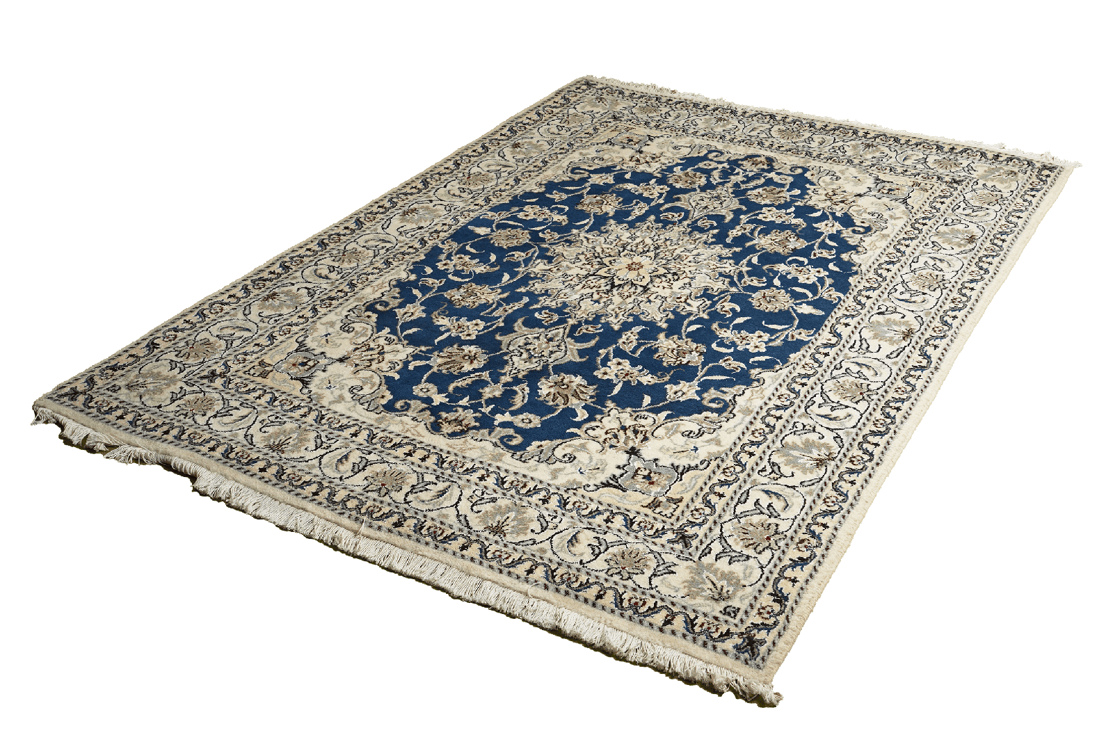 Nain 12La — Hand-knotted, 149x207 cm, Blue, 100% Virgin Wool | View 5