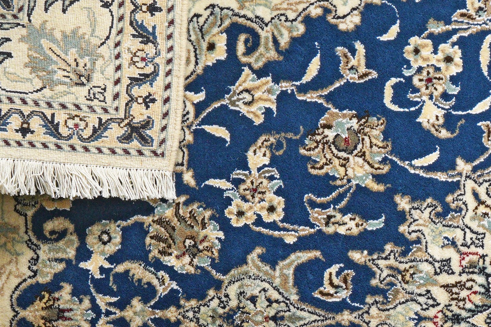 Nain 12La — Hand-knotted, 149x207 cm, Blue, 100% Virgin Wool | View 7
