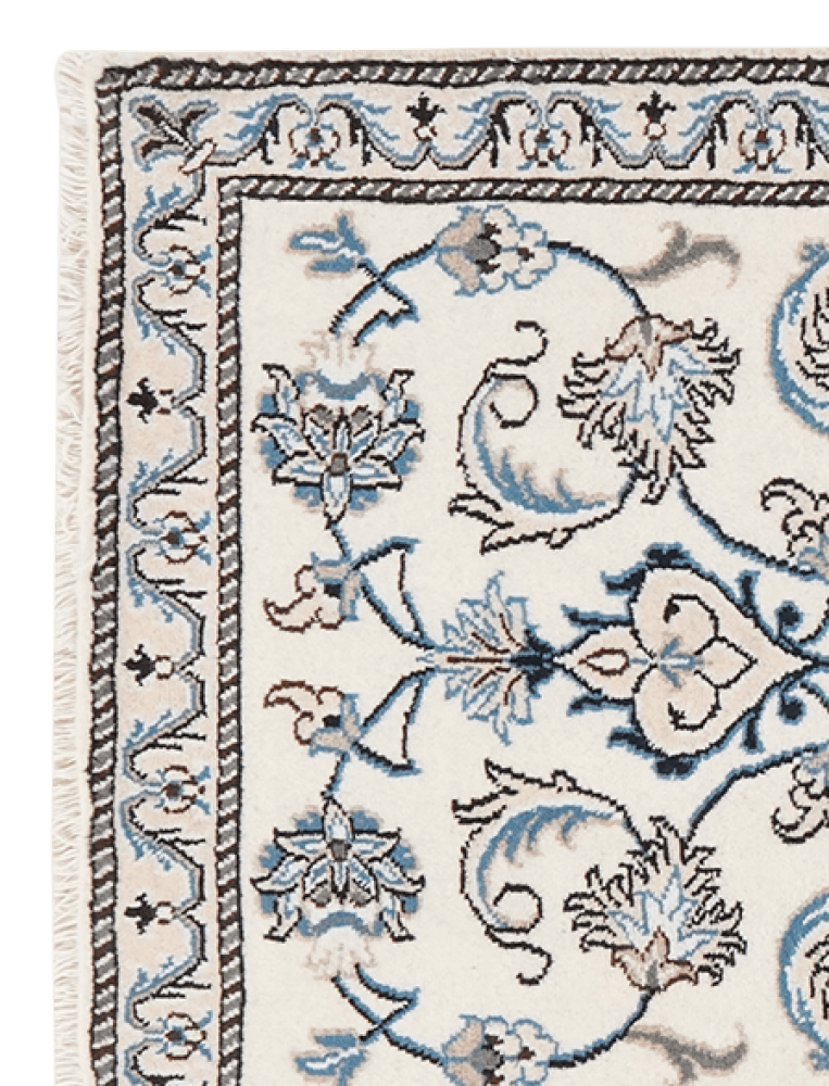 Nain 12La — Hand-knotted, 71x142 cm, Beige, 100% Virgin Wool | View 3