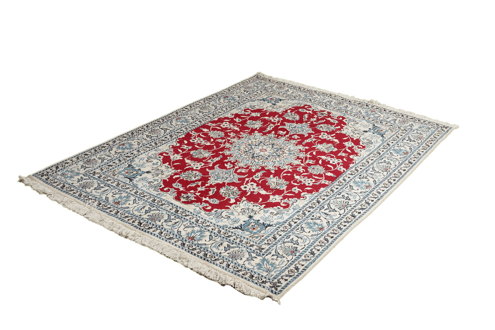 Nain 12La — Hand-knotted, 150x200 cm, Red, 100% Virgin Wool | View 5