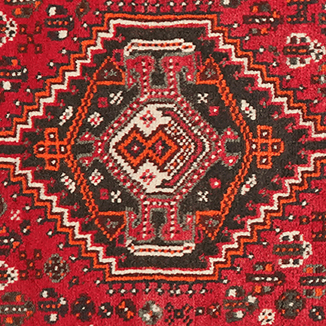 Shiraz — Hand-knotted, 82x129 cm, Red, 100% Virgin Wool | View 4
