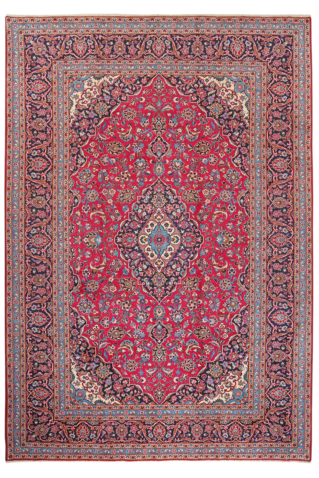 Ardakan — Hand-knotted, 247x358 cm, Red, 100% Virgin Wool | Main view