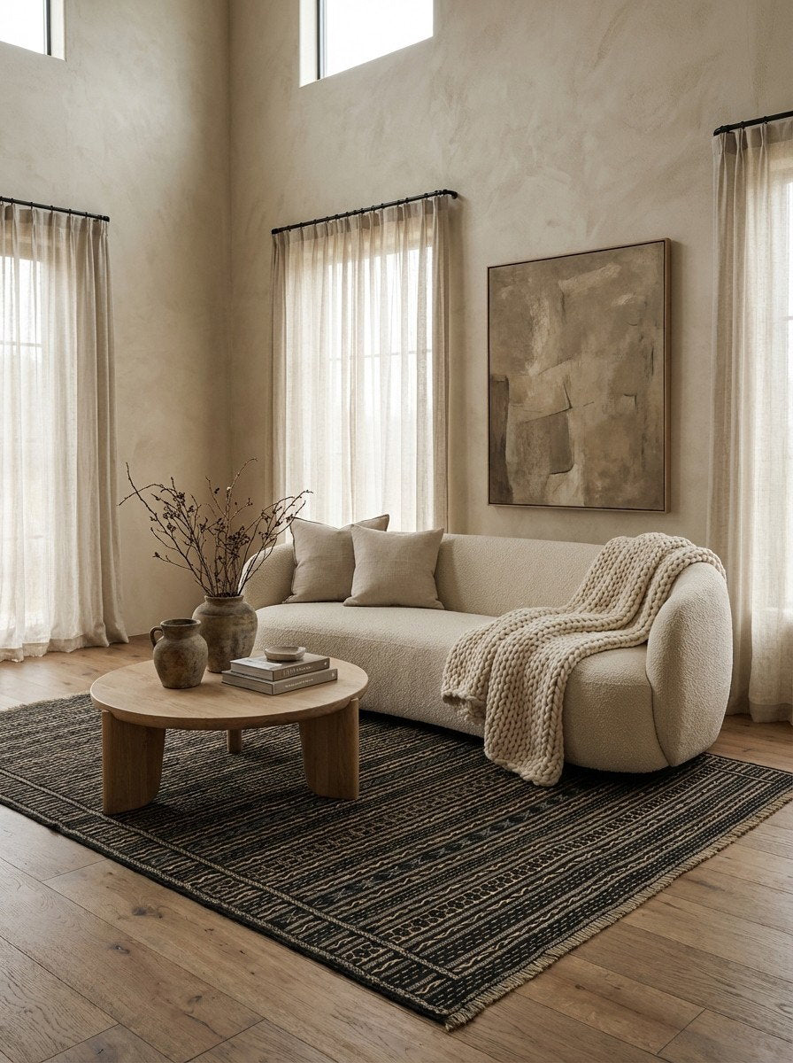 Kelim Kordi — Handgefertigt, 247x169 cm, Beige,schwarz,grau, 100% Virgin Wool | Detail view