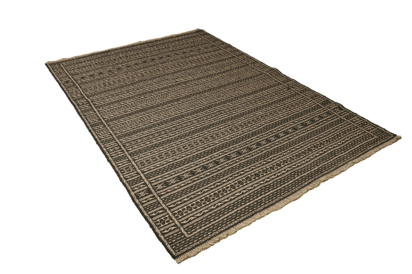 Kelim Kordi — Handmade, 169x247 cm, Beige, 100% Virgin Wool | View 4