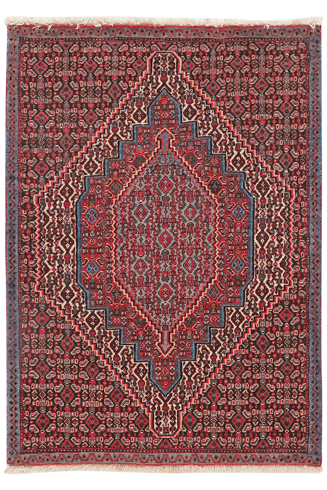 Senneh — Hand-knotted, 69x96 cm, Beige, 100% Virgin Wool | Main view