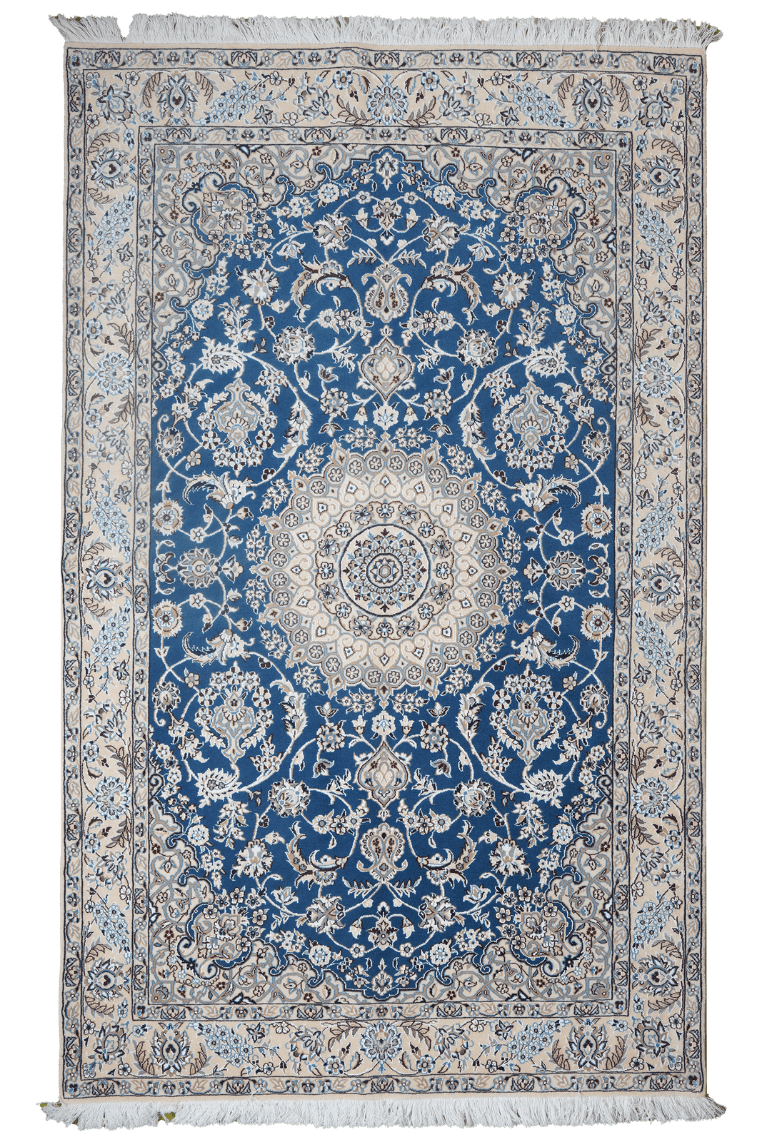 Nain 9La — Hand-knotted, 130x213 cm, Blue, 100% Virgin Wool | Main view