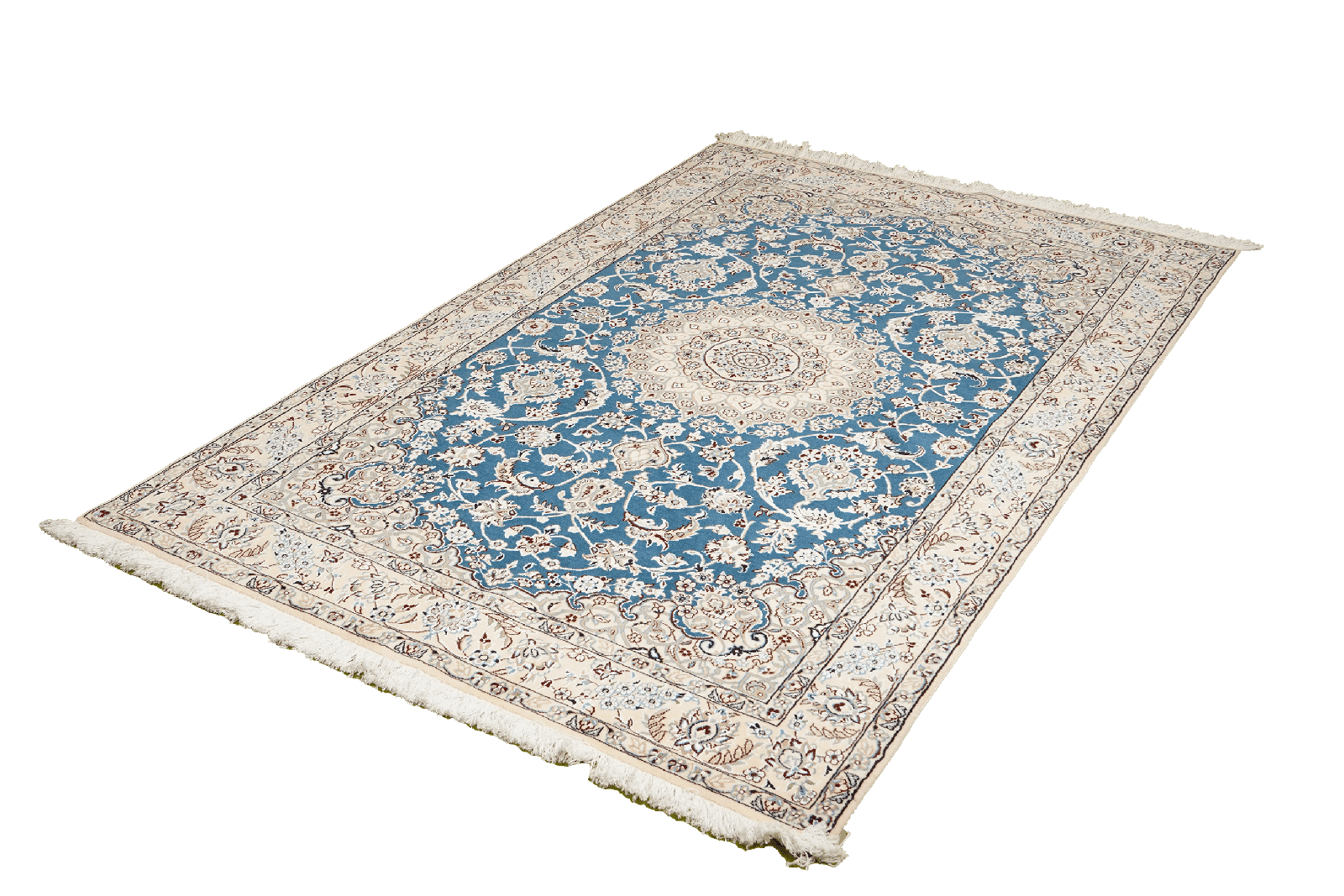 Nain 9La — Hand-knotted, 130x213 cm, Blue, 100% Virgin Wool | View 5