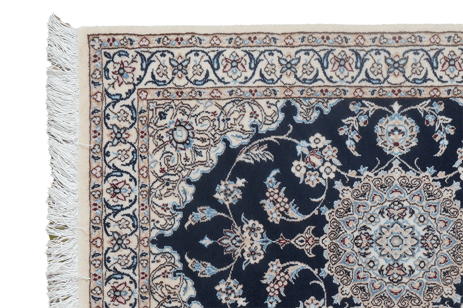 Nain 6La — Hand-knotted, 62x90 cm, Blue, 100% Virgin Wool | View 3