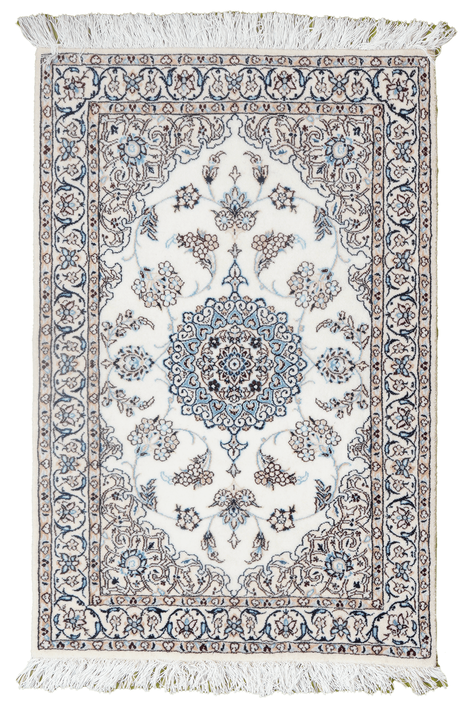 Nain 6La — Hand-knotted, 60x91 cm, Beige, 100% Virgin Wool | Main view