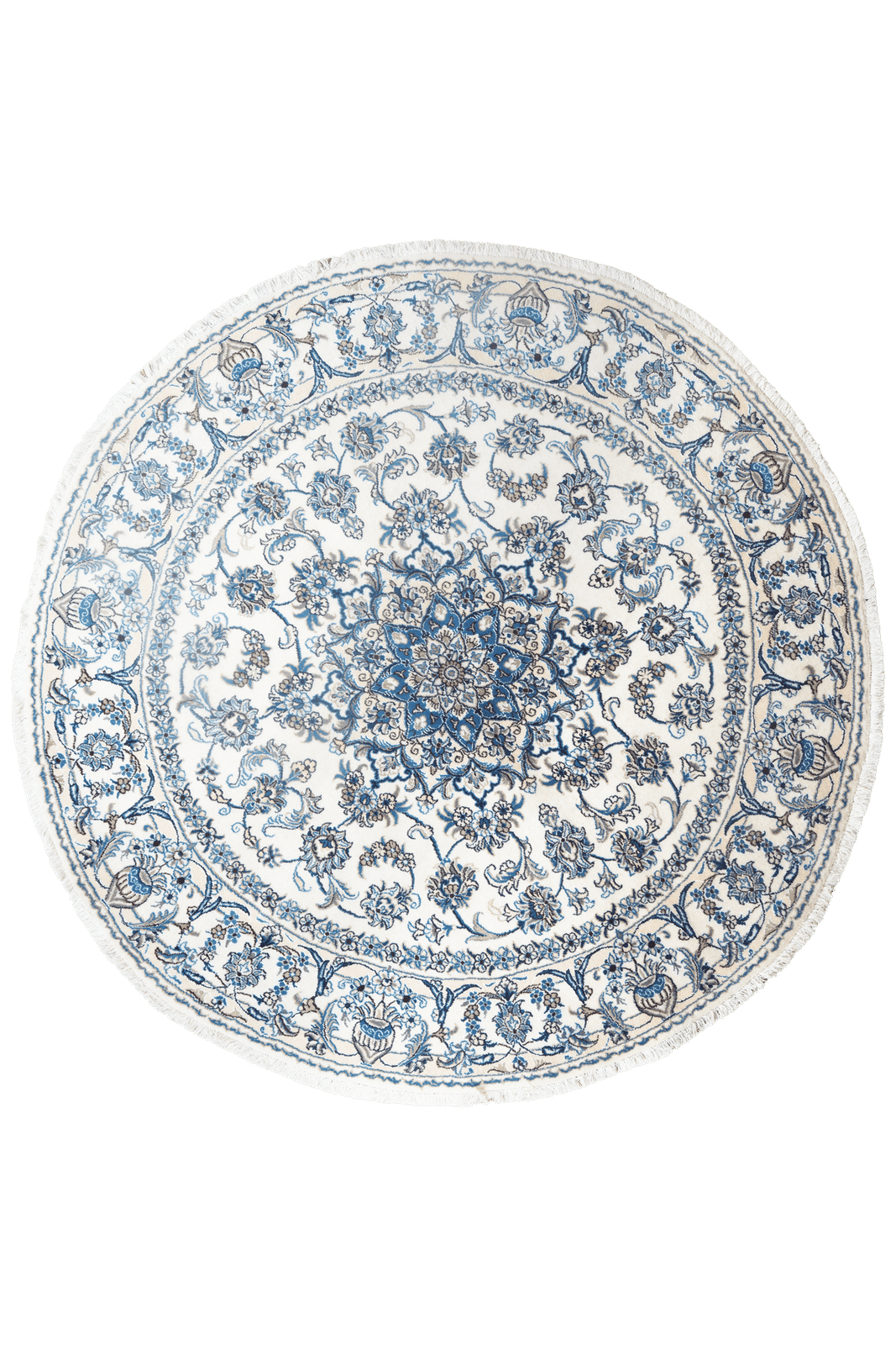 Nain 12La — Hand-knotted, 198x198 cm, Beige, 100% Virgin Wool | Main view