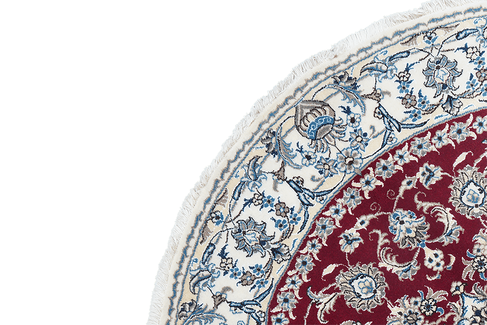 Nain — Hand-knotted, 202x202 cm, Red, 100% Virgin Wool | View 3
