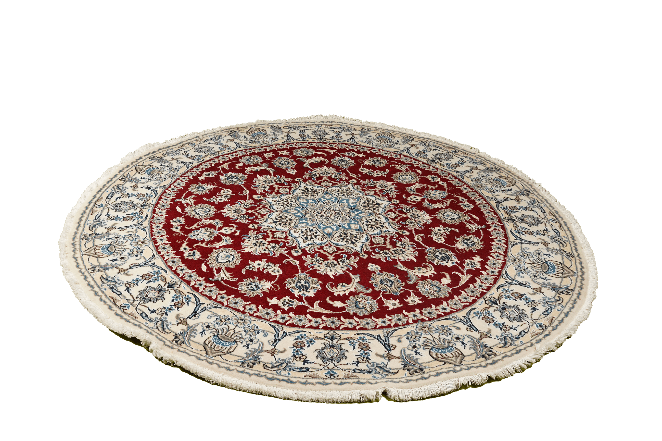 Nain — Hand-knotted, 202x202 cm, Red, 100% Virgin Wool | View 4