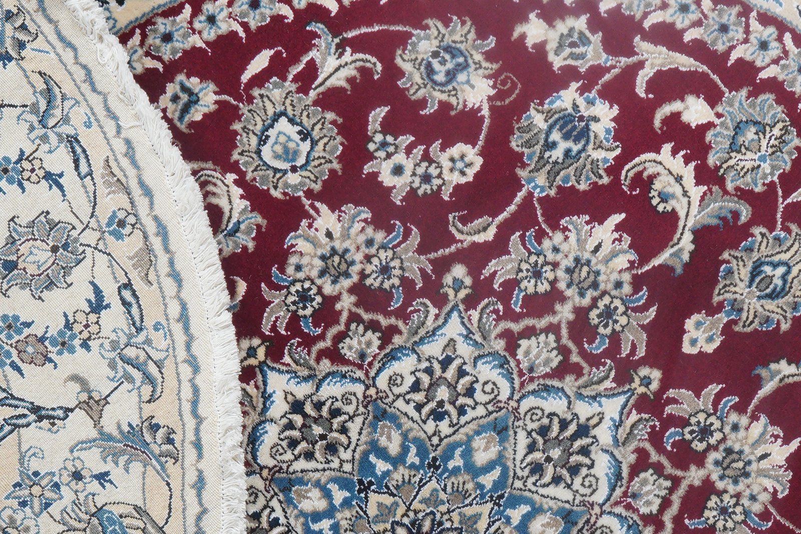 Nain — Hand-knotted, 202x202 cm, Red, 100% Virgin Wool | View 6