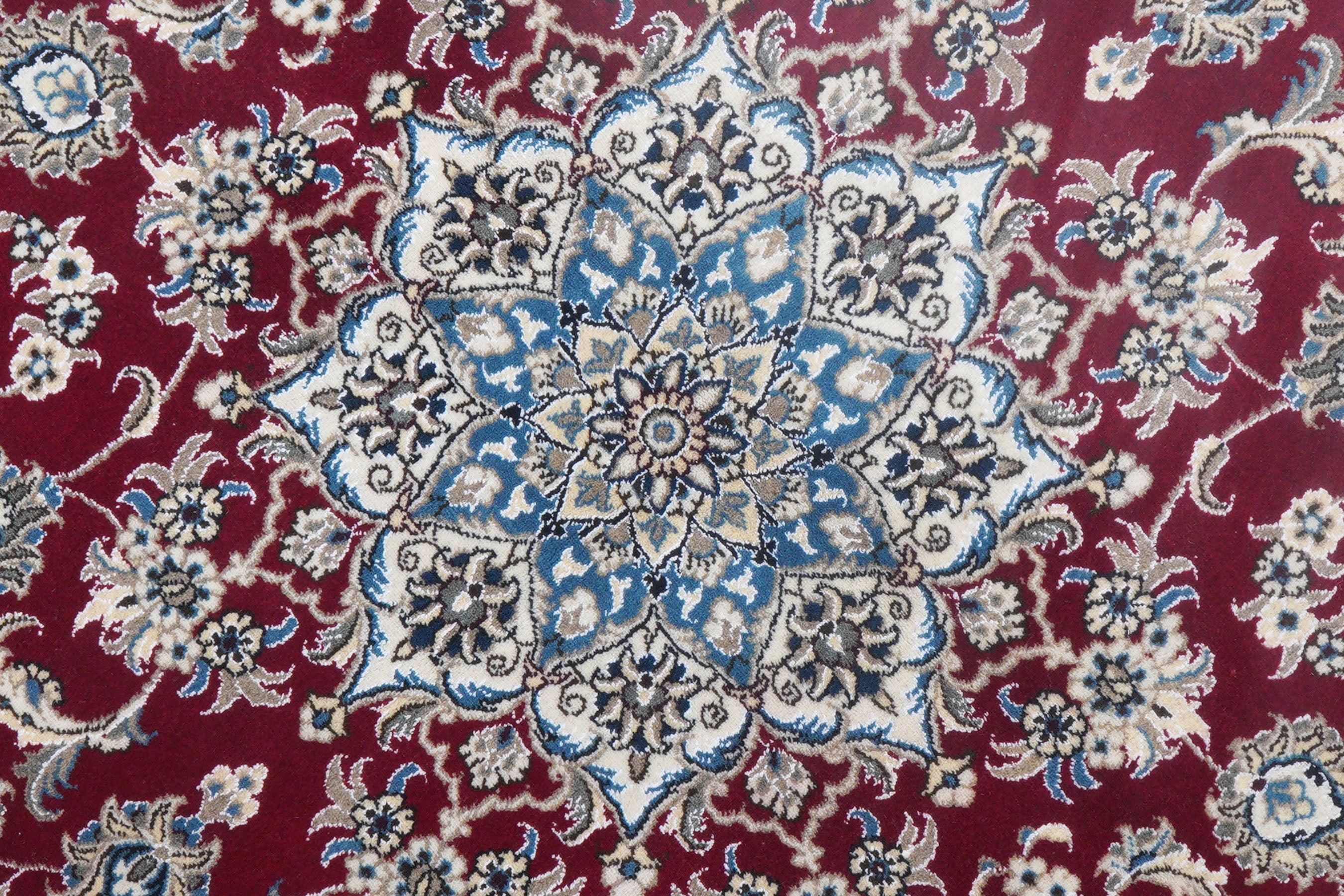 Nain — Hand-knotted, 202x202 cm, Red, 100% Virgin Wool | View 8