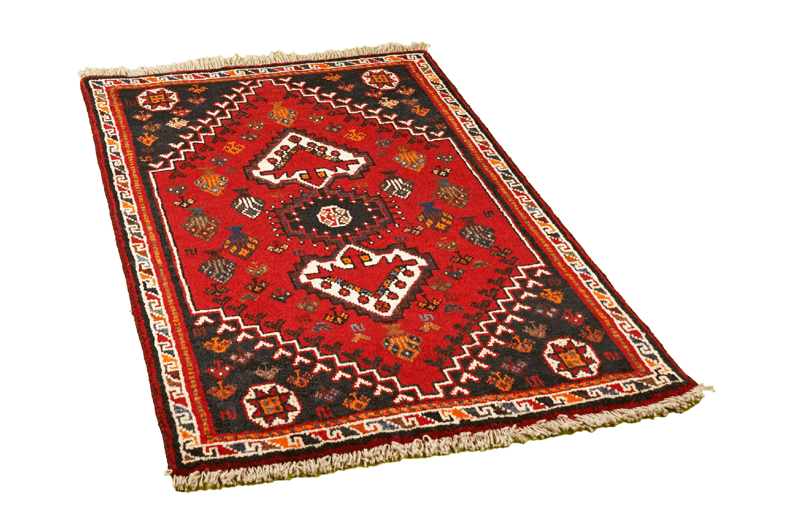 Gashgai — Hand-knotted, 85x128 cm, Red, 100% Virgin Wool | View 4