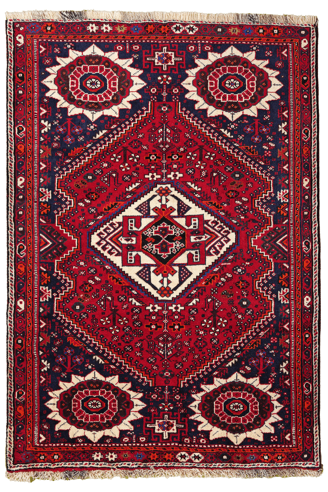 Gashgai — Hand-knotted, 112x161 cm, Red, 100% Virgin Wool | Main view