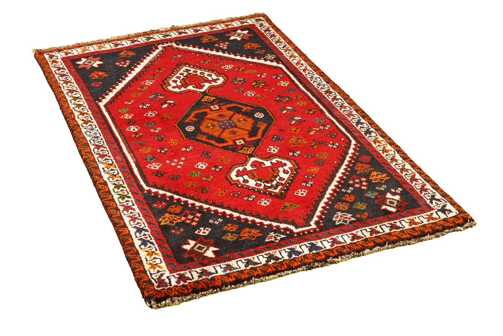 Gashgai — Hand-knotted, 86x122 cm, Red, 100% Virgin Wool | View 4