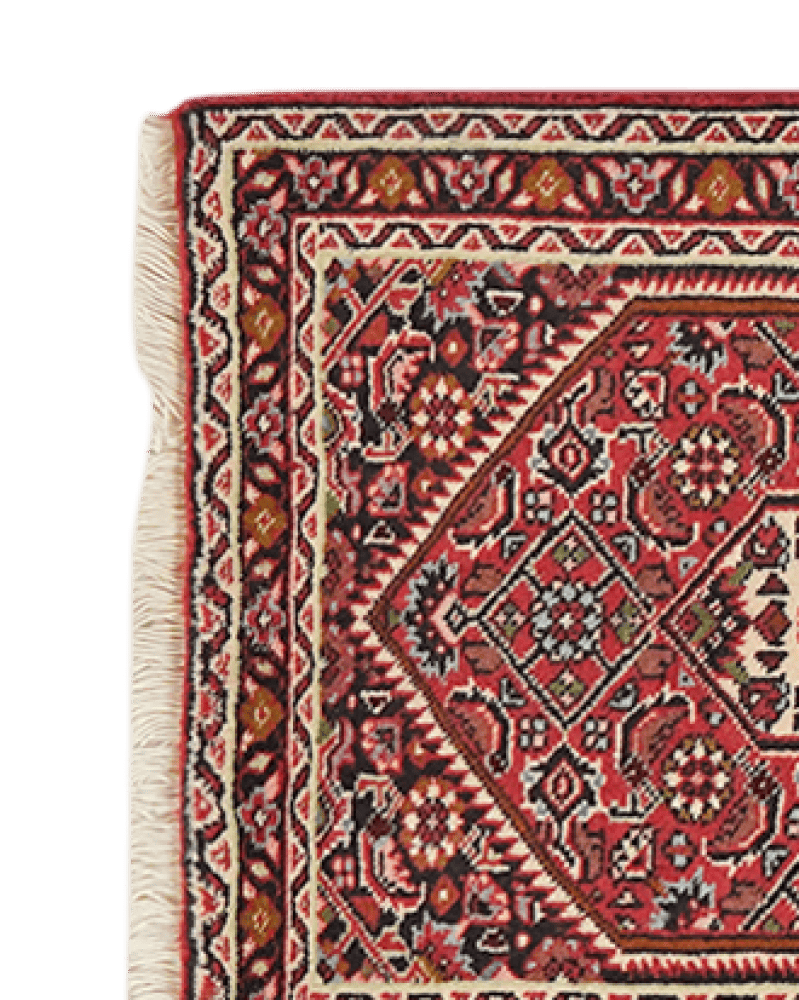 Bidjar Zandjan — Hand-knotted, 44x63 cm, Blue, 100% Virgin Wool | View 3