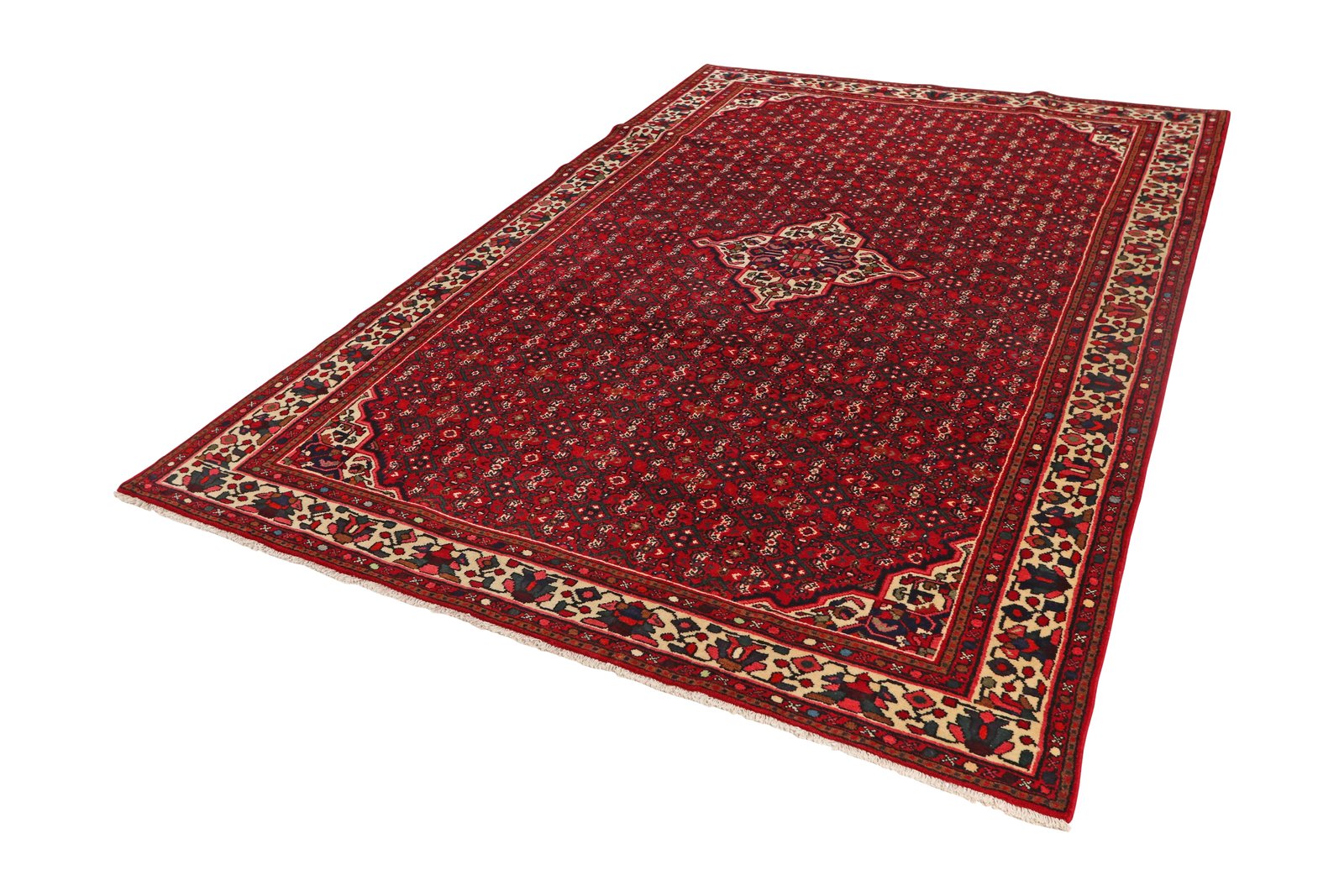 Hosseinabad — Hand-knotted, 205x312 cm, Red, 100% Virgin Wool | View 5