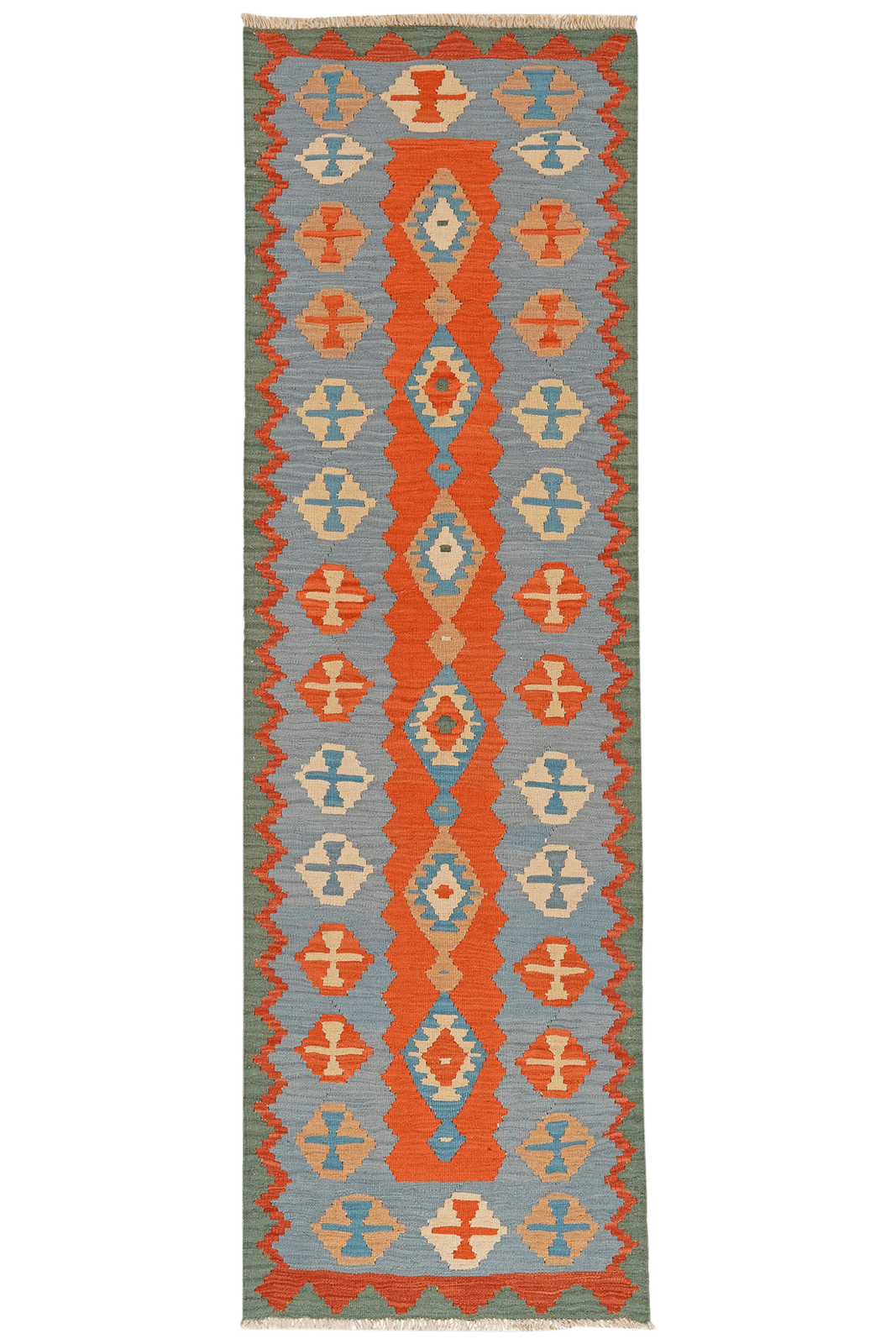Kelim Gashgai — Handmade, 86x295 cm, Multicolor, 100% Virgin Wool | Main view