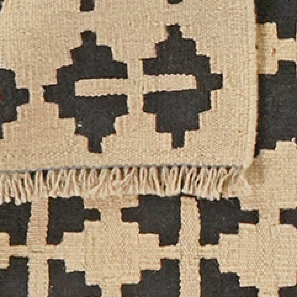 Kelim Gashgai — Handmade, 64x198 cm, Black, 100% Virgin Wool | View 6