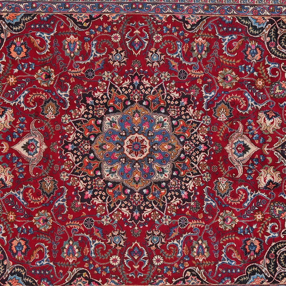 Mashad — Hand-knotted, 246x338 cm, Red, 100% Virgin Wool | View 4
