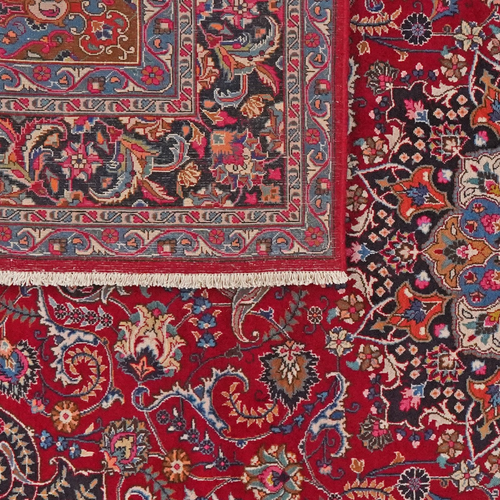 Mashad — Hand-knotted, 246x338 cm, Red, 100% Virgin Wool | View 6