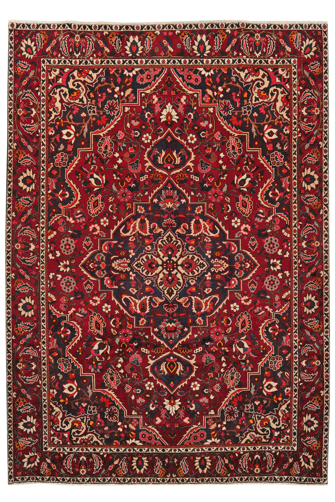 Bakhtiar — Hand-knotted, 206x296 cm, Red, 100% Virgin Wool | Main view