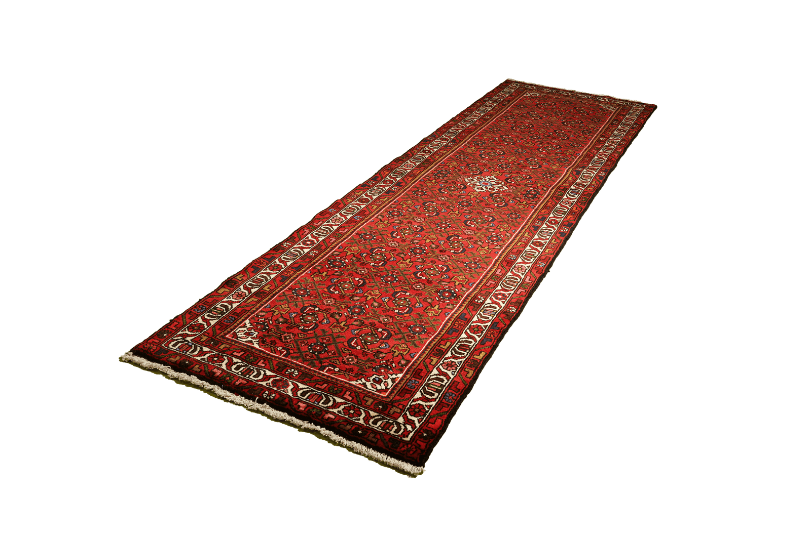 Hosseinabad — Hand-knotted, 94x318 cm, Red, 100% Virgin Wool | View 5