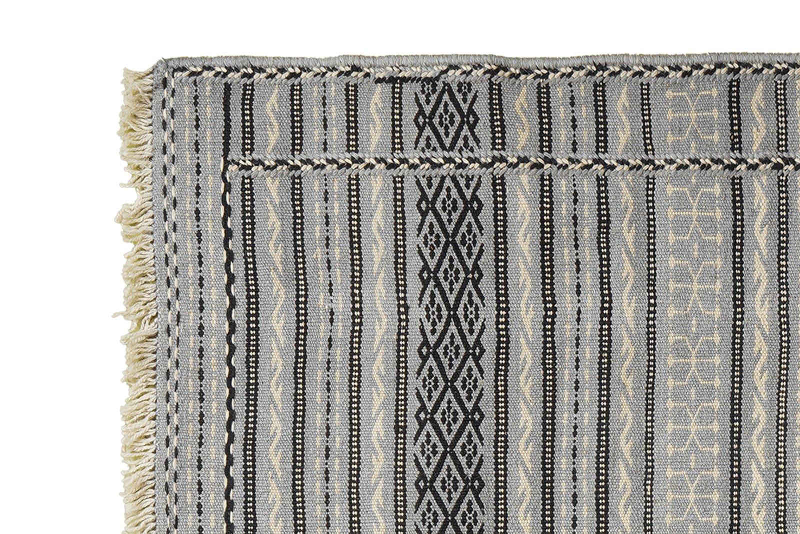 Kelim Kordi — Handmade, 83x121 cm, Grey, 100% Virgin Wool | View 3