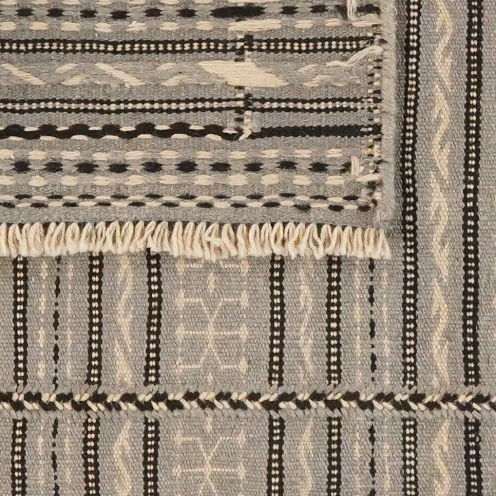 Kelim Kordi — Handmade, 83x121 cm, Grey, 100% Virgin Wool | View 6