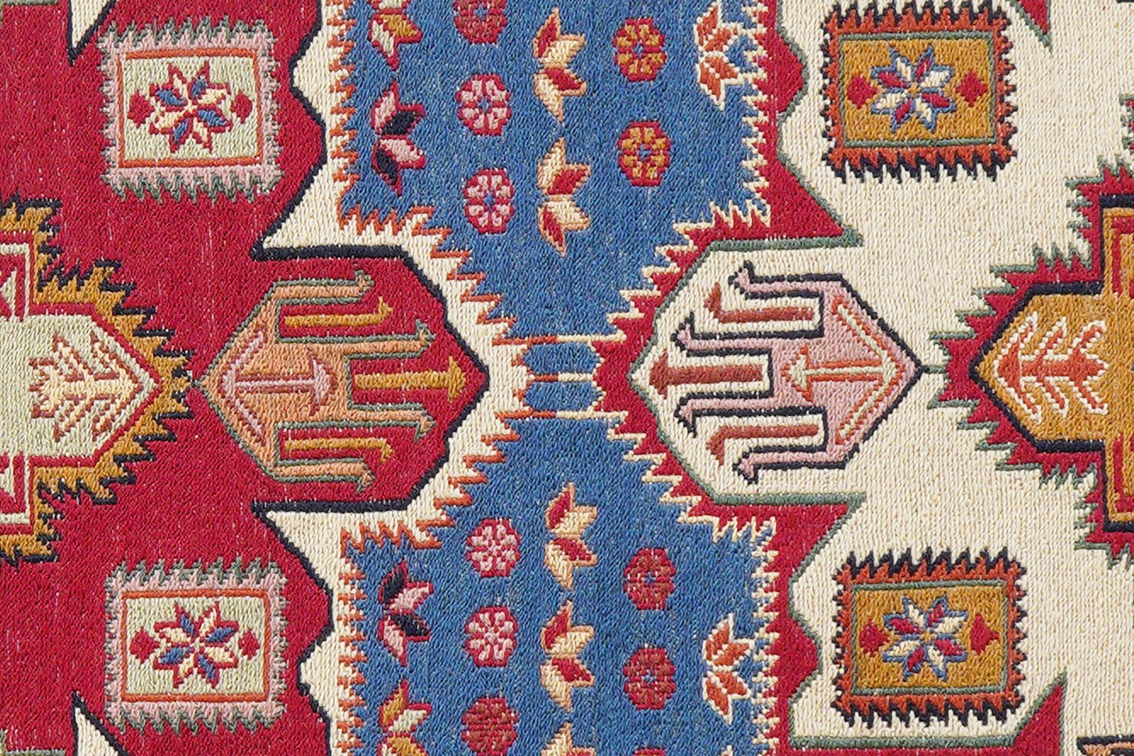 Sumak Shahsavan — Handmade, 108x154 cm, Blue, 100% Virgin Wool | View 6