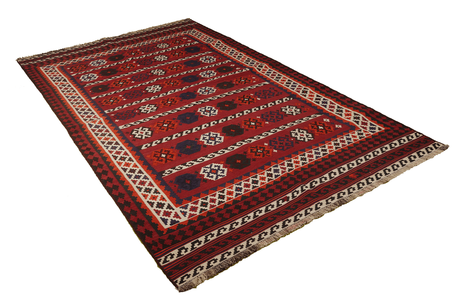 Kelim Gashgai Old — Handmade, 160x258 cm, Red, 100% Virgin Wool | View 4