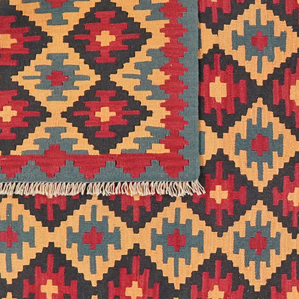 Kelim Gashgai — Handmade, 210x290 cm, Multicolor, 100% Virgin Wool | View 6