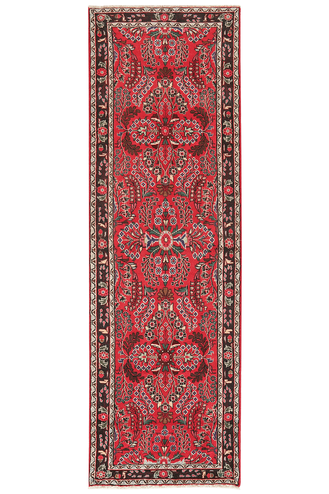 Dardjazin — Hand-knotted, 82x263 cm, Red, 100% Virgin Wool | Main view