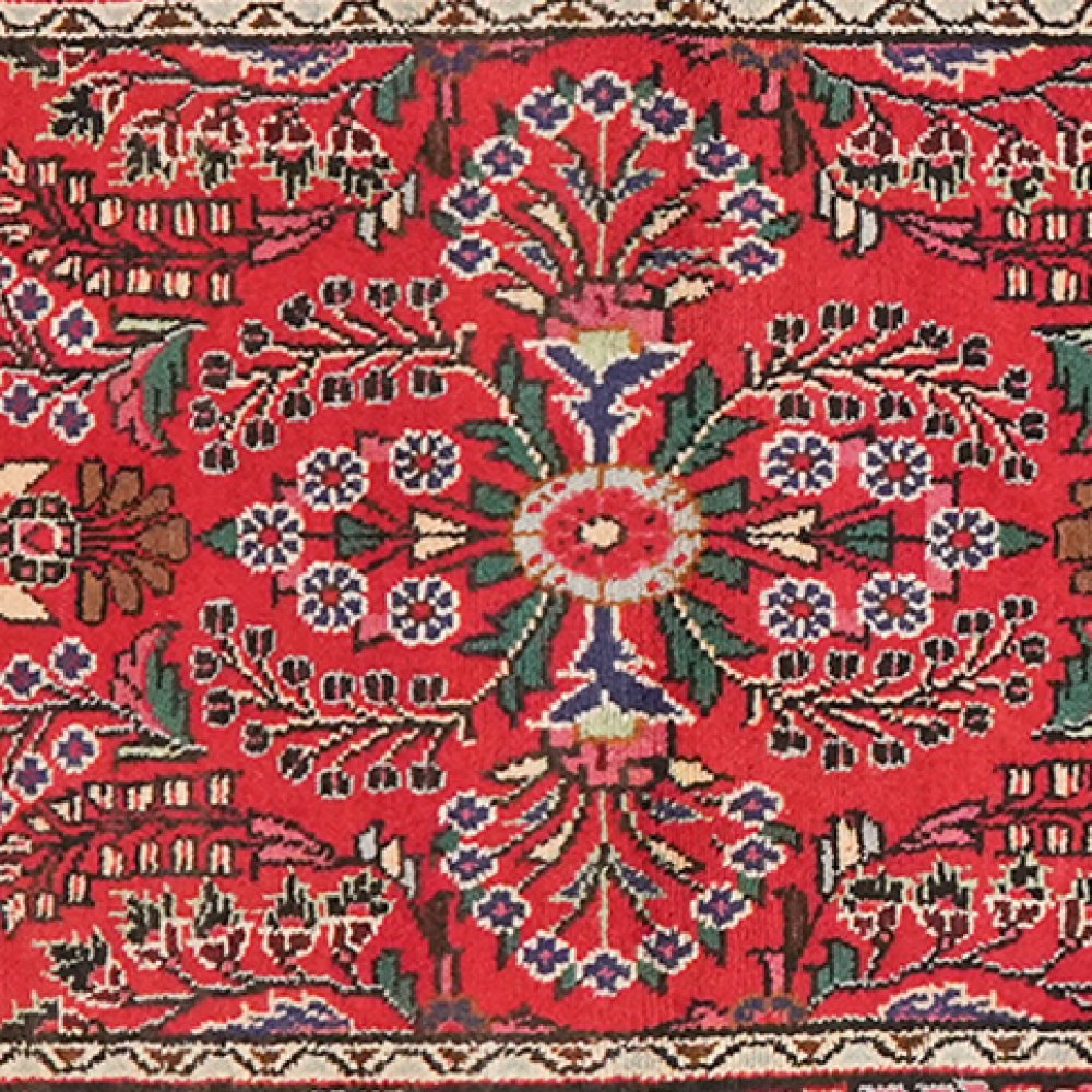 Dardjazin — Hand-knotted, 82x263 cm, Red, 100% Virgin Wool | View 4