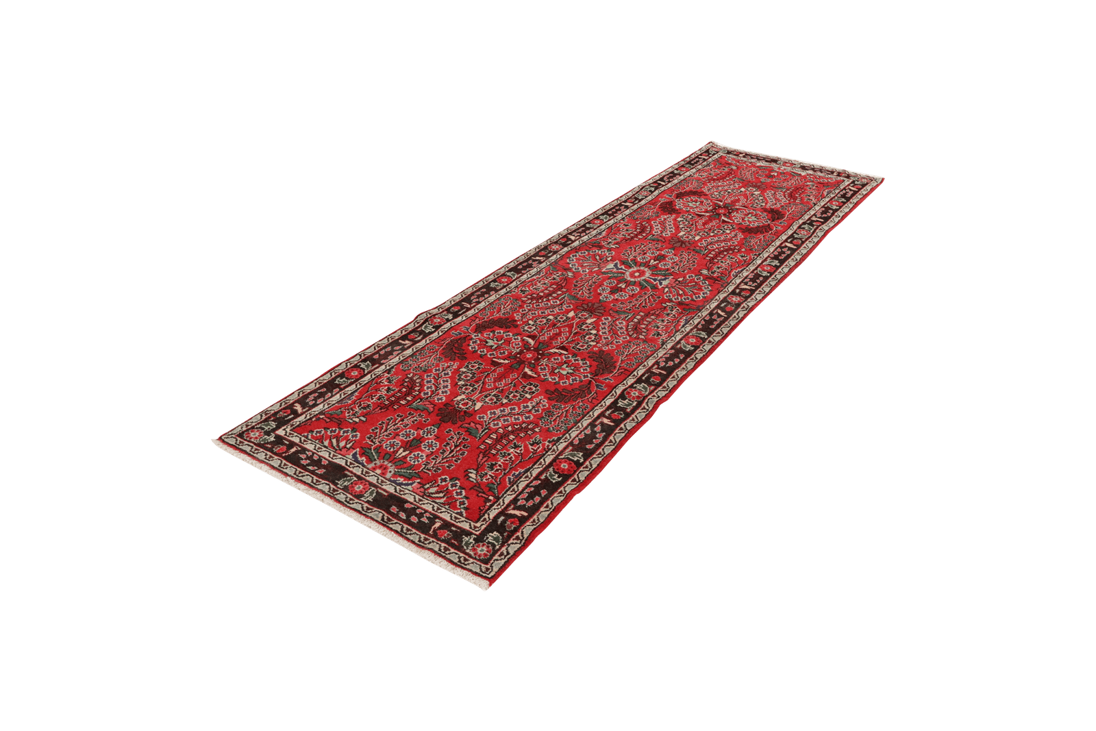 Dardjazin — Hand-knotted, 82x263 cm, Red, 100% Virgin Wool | View 5