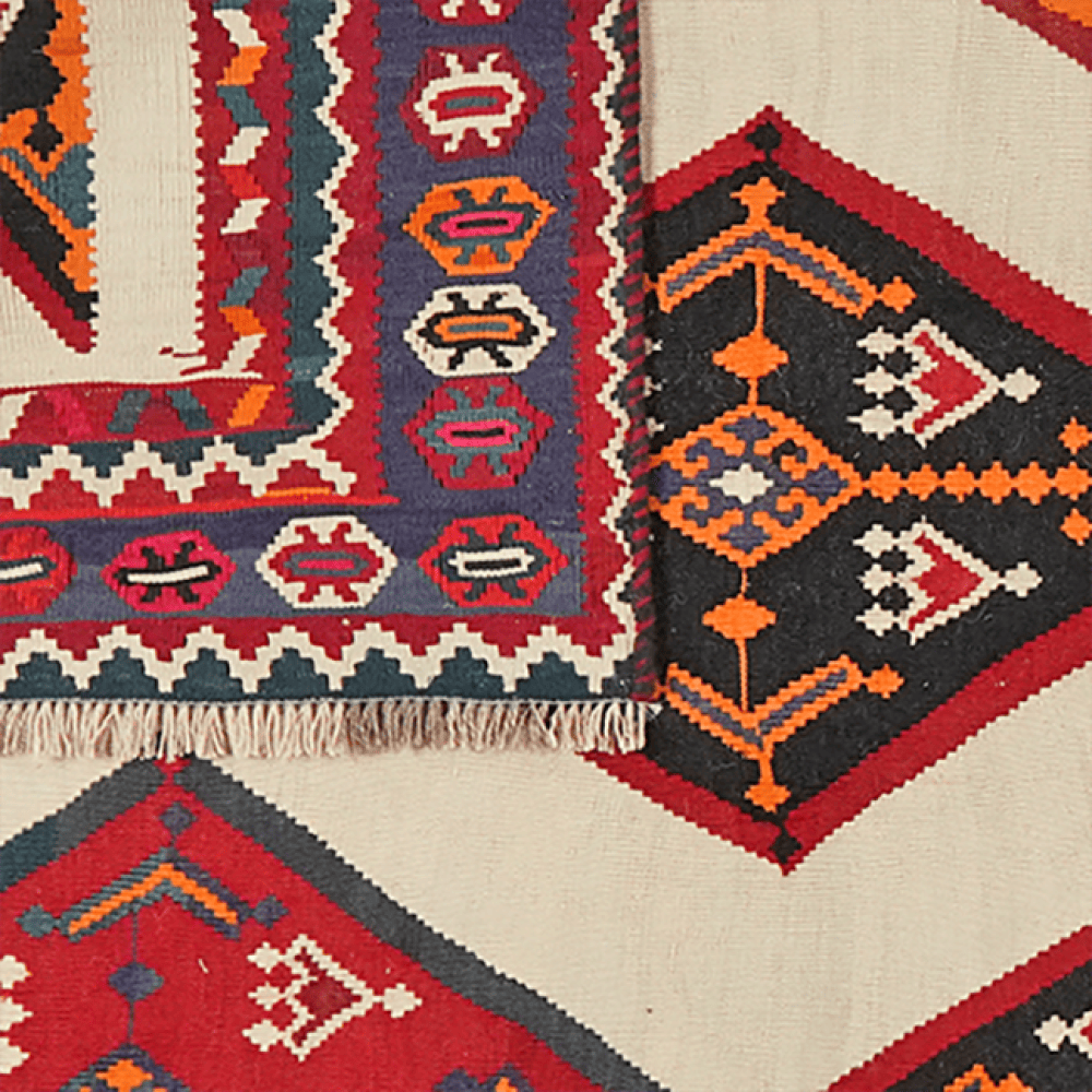 Kelim Gashgai Old — Handmade, 170x280 cm, Beige, 100% Virgin Wool | View 6