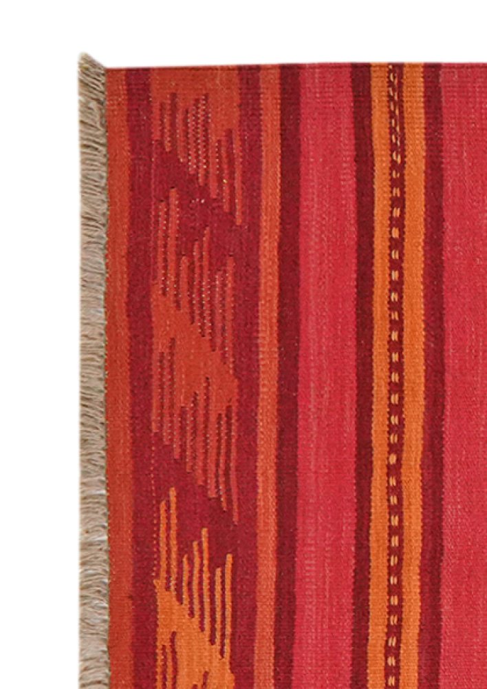 Kelim Gashgai — Handmade, 84x291 cm, Pink, 100% Virgin Wool | View 3