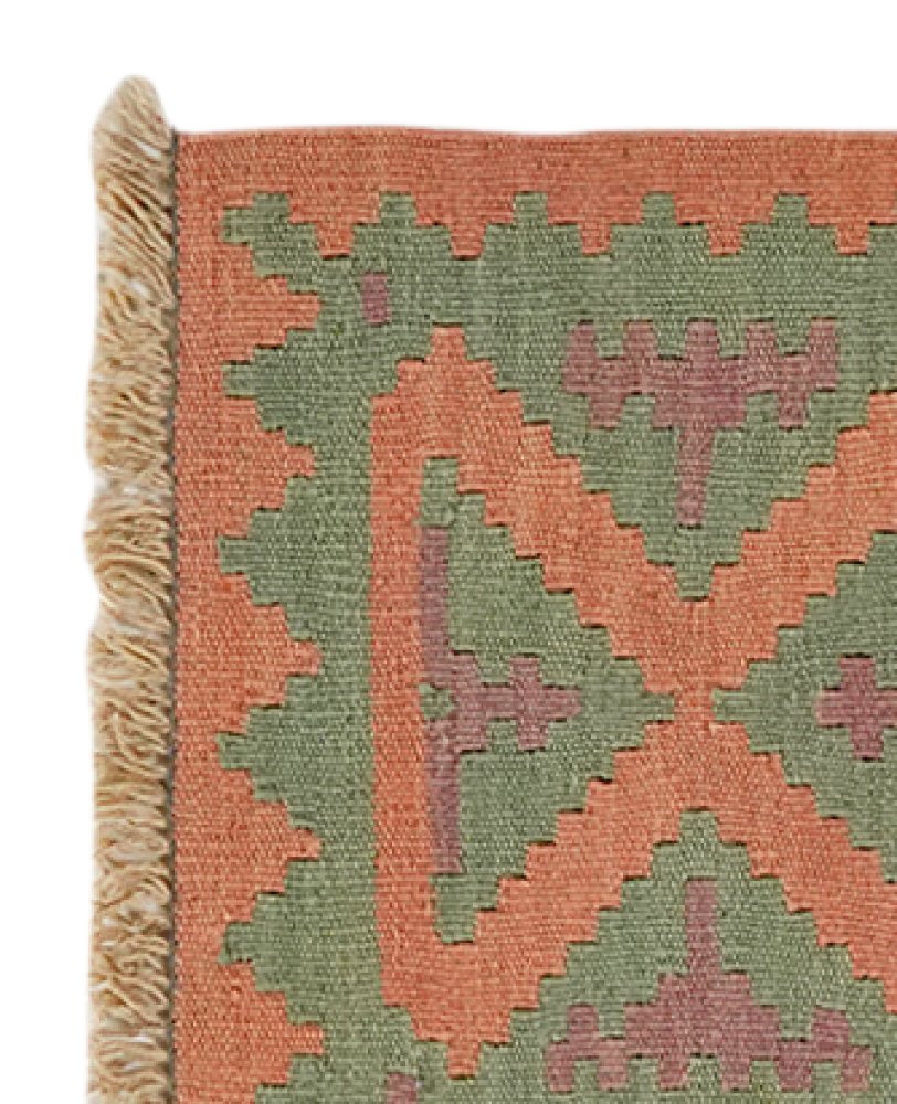 Kelim Gashgai — Handmade, 43x59 cm, Pink, 100% Virgin Wool | View 3