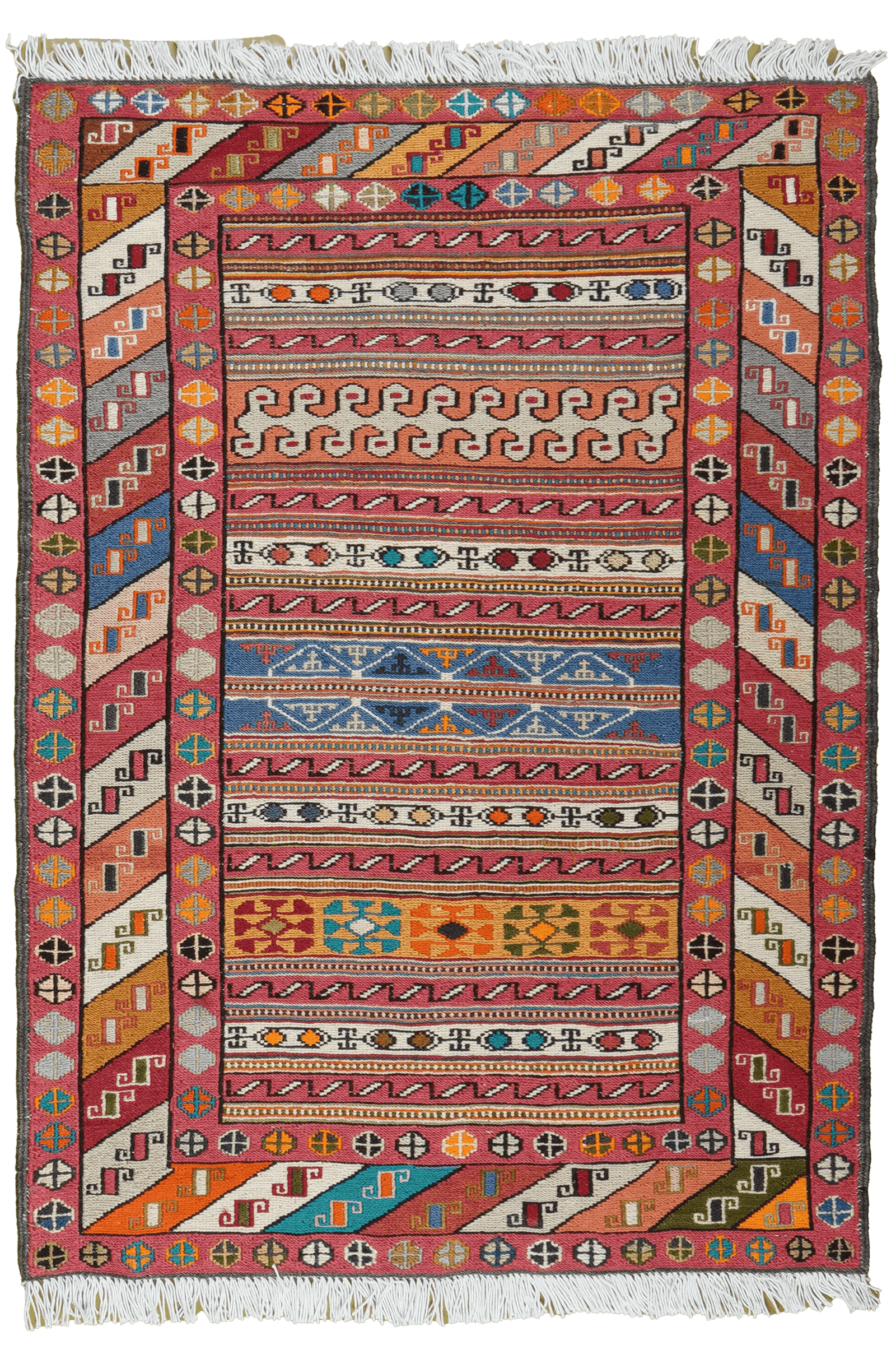 Sumak Shahsavan — Handmade, 72x100 cm, Multicolor, 100% Virgin Wool | Main view