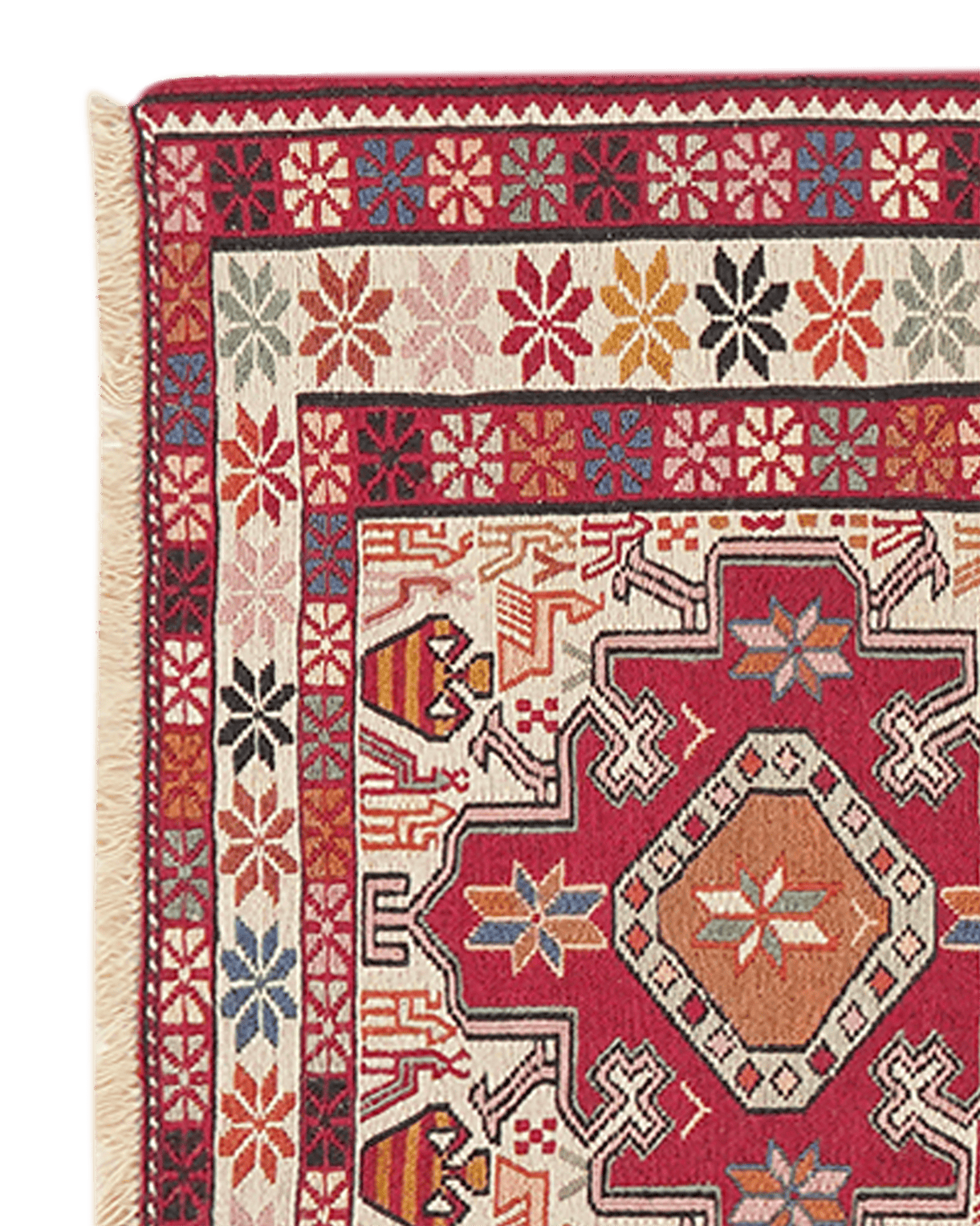 Sumak Shahsavan — Handmade, 76x100 cm, Beige, 100% Virgin Wool | View 3