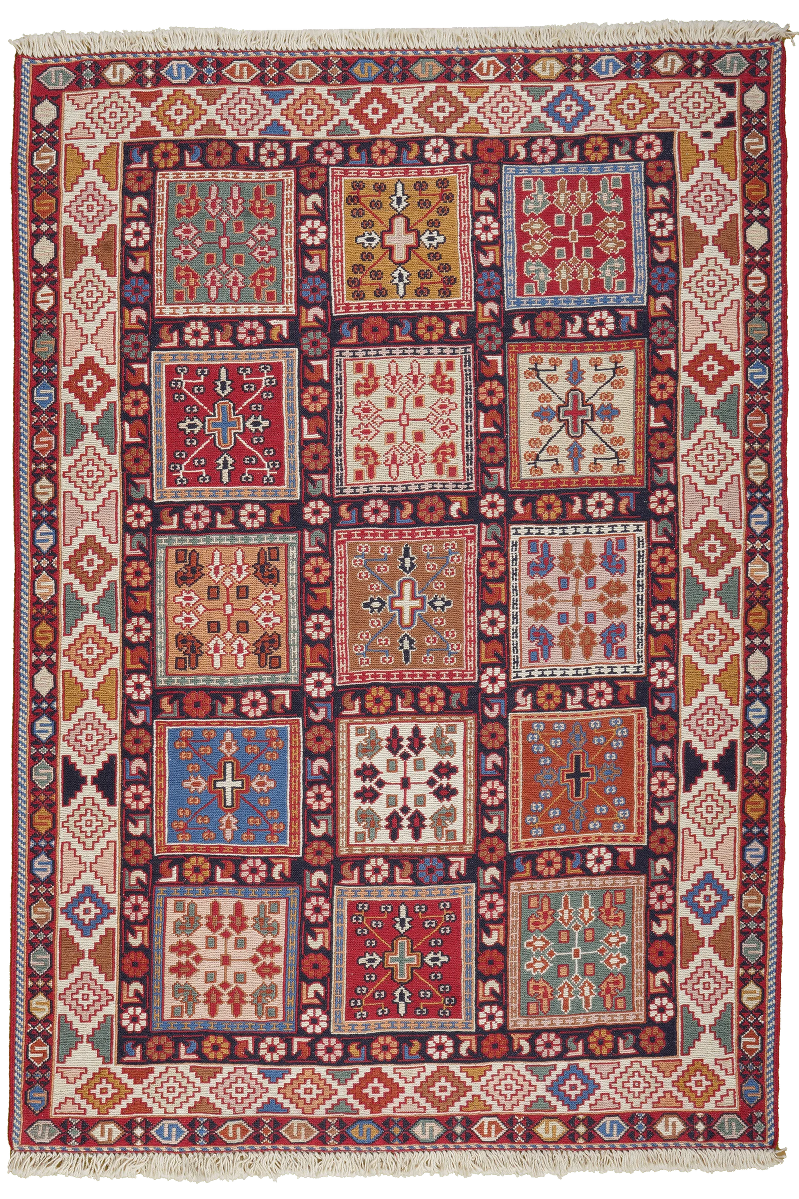 Sumak Shahsavan — Handgefertigt, 152x106 cm, Beige, 100% Virgin Wool | Main view