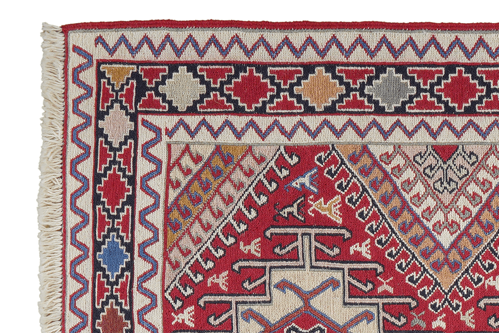 Sumak Shahsavan — Handmade, 80x96 cm, Beige, 100% Virgin Wool | View 3