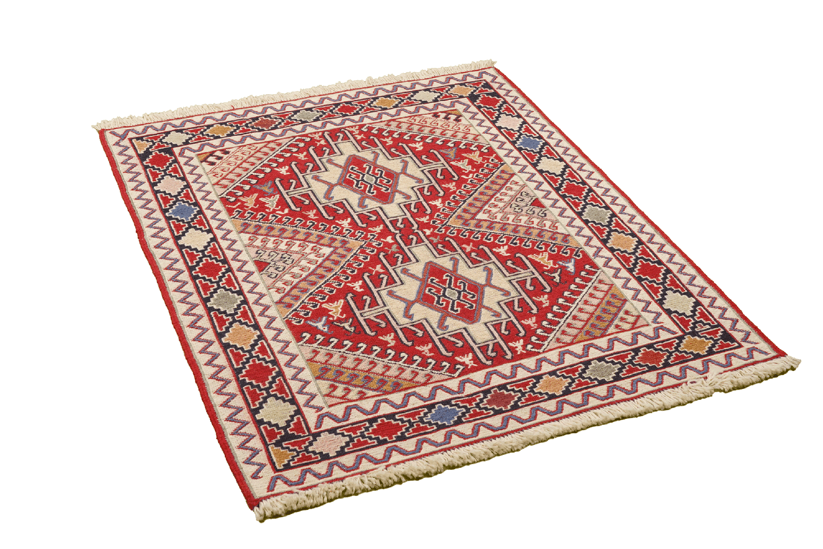 Sumak Shahsavan — Handmade, 80x96 cm, Beige, 100% Virgin Wool | View 4