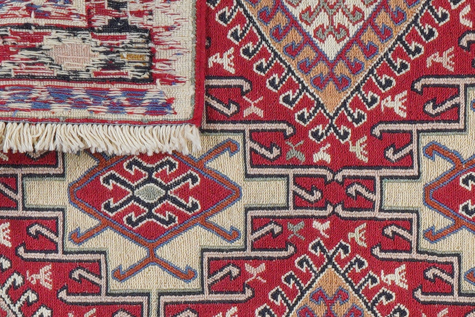 Sumak Shahsavan — Handmade, 80x96 cm, Beige, 100% Virgin Wool | View 6