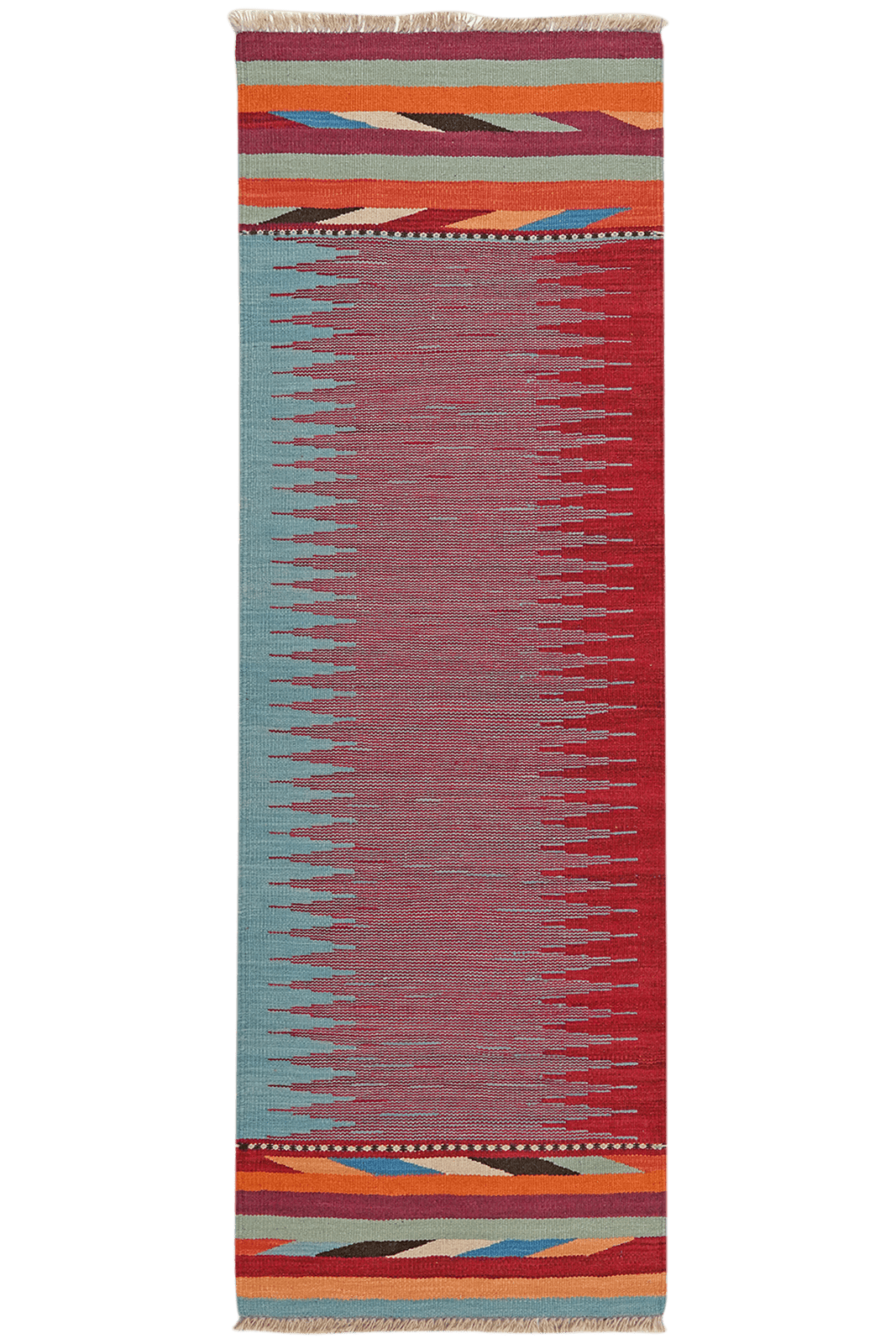 Kelim Gashgai — Handmade, 67x203 cm, Multicolor, 100% Virgin Wool | Main view