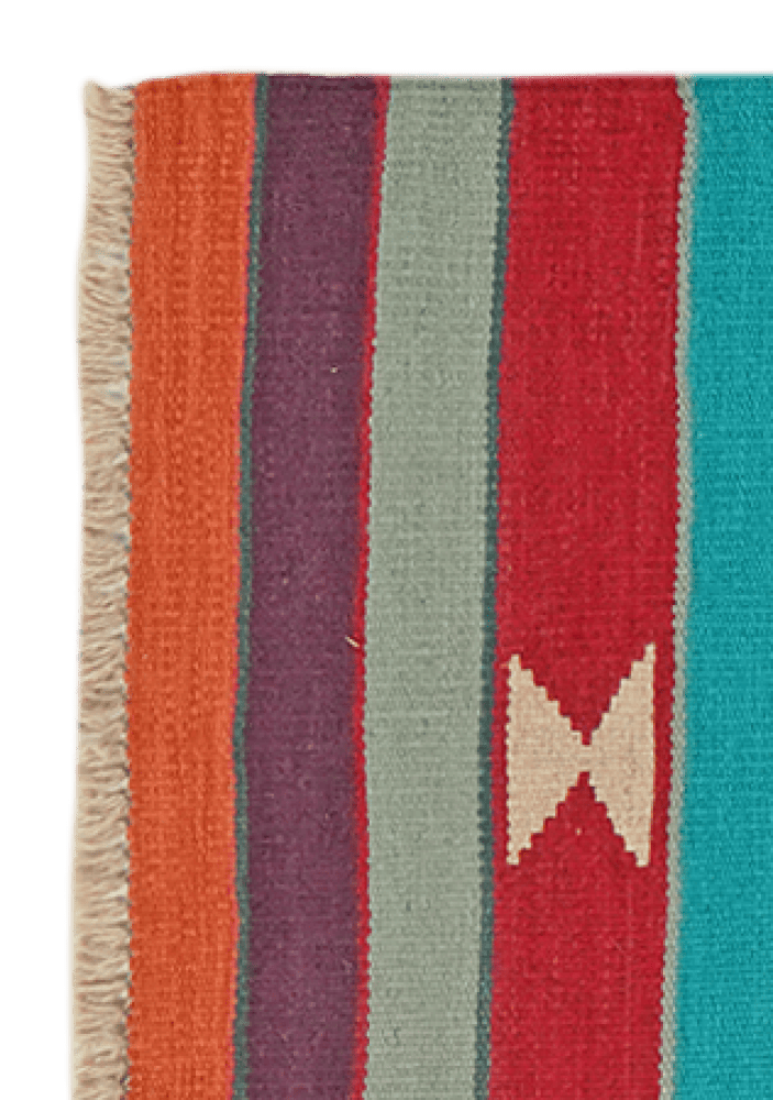 Kelim Gashgai — Handmade, 68x192 cm, Multicolor, 100% Virgin Wool | View 3